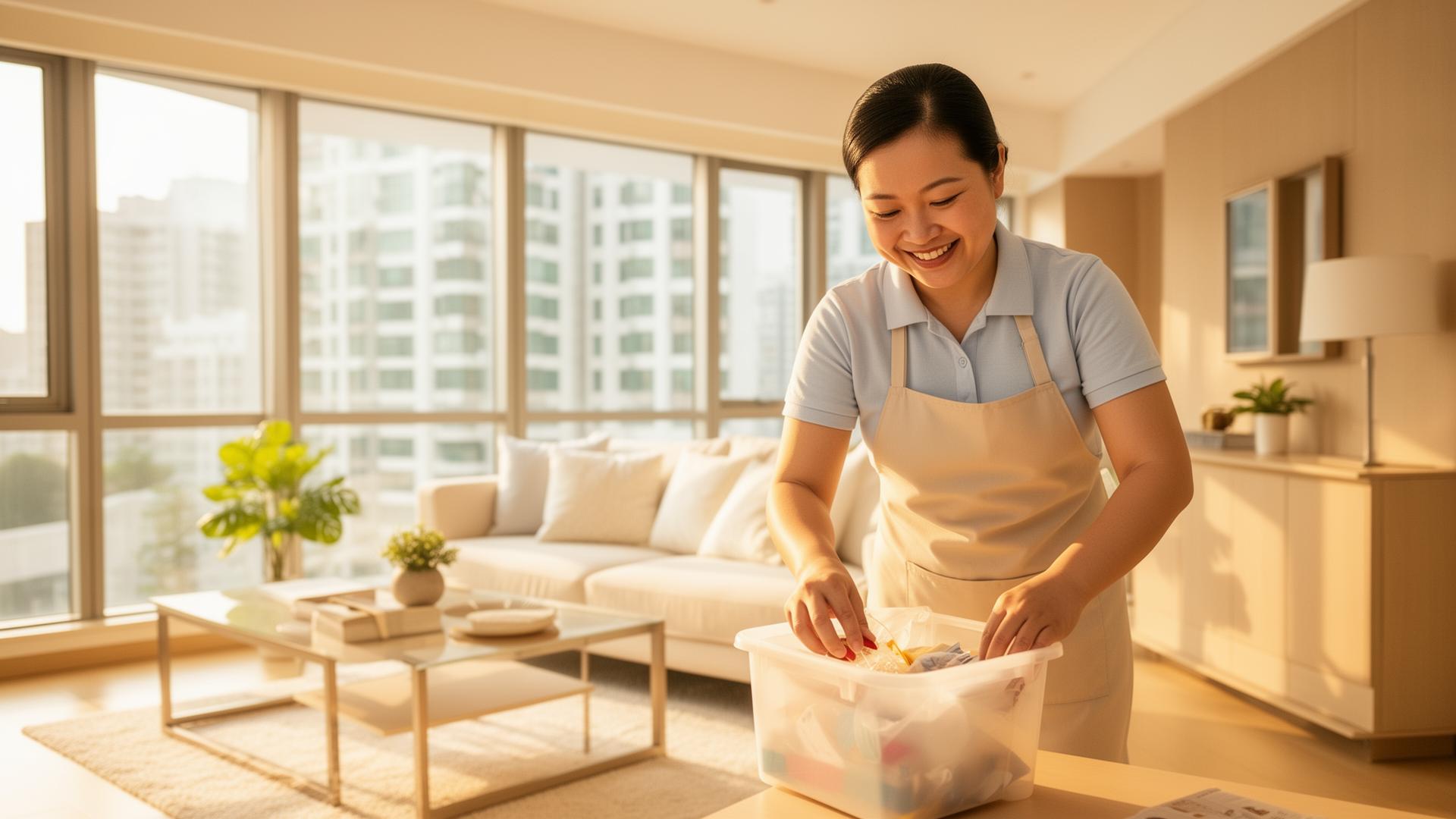 Bangladeshi domestic helper in a Hong Kong home